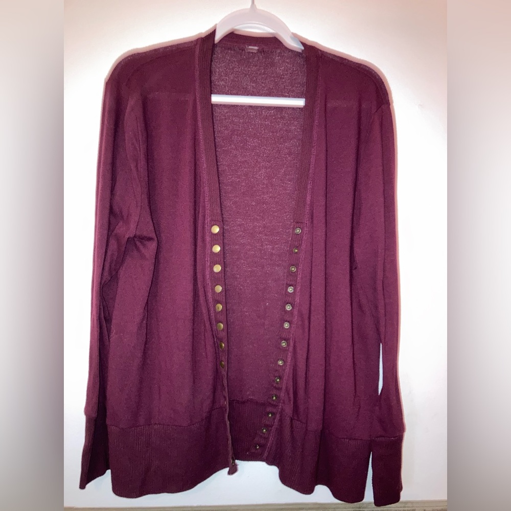 Plum Colored Cardigan